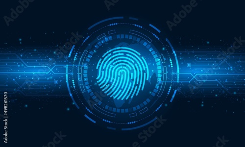 Abstract vector finger scan for private or security system design.Show your identify to unlocked.