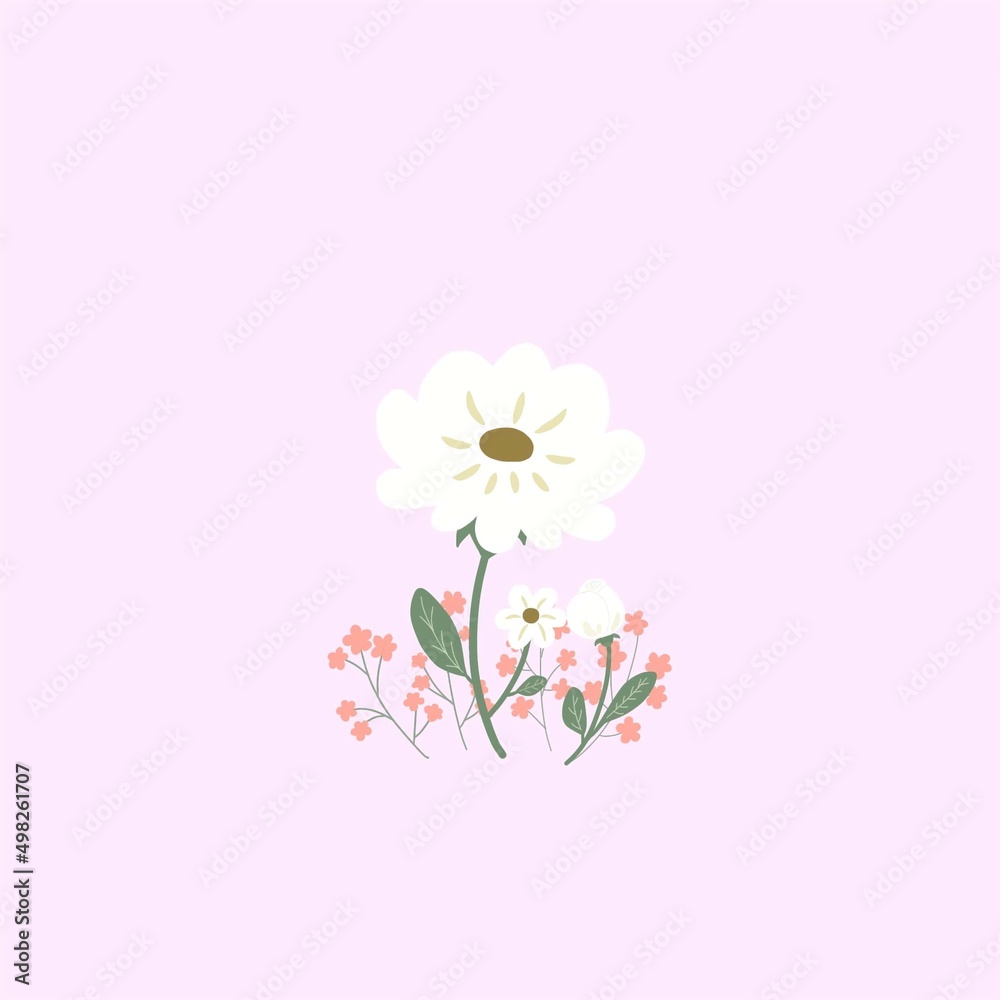 かわいいお花の紫色背景 かわいいお花の紫色背景