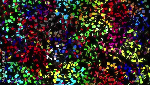 colored spinning particles , background animation