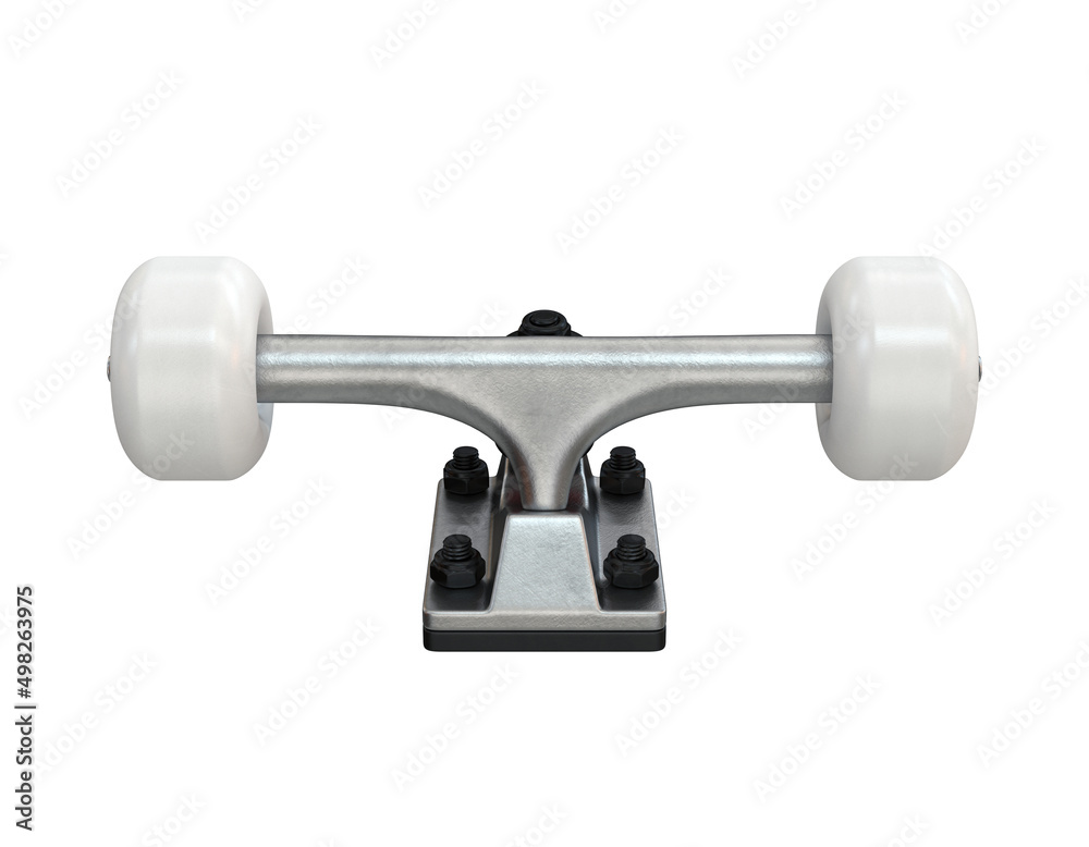 Skateboard close-up parts, 3d render Skateboard close-up parts, 3d render