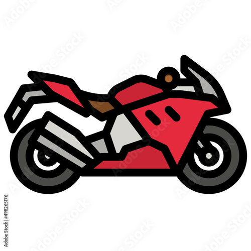 motorcycle line icon