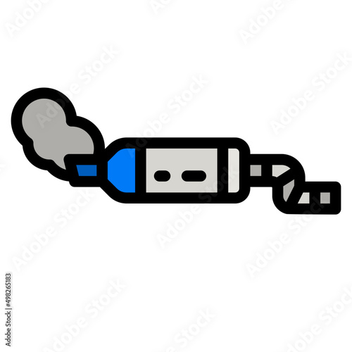 muffler line icon
