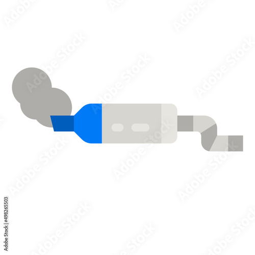muffler flat icon