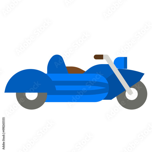 sidecar flat icon