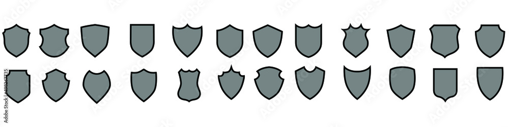 Shield icon vector set. protection illustration sign collection. armor symbol. Shield icon vector set. protection illustration sign collection. armor symbol.