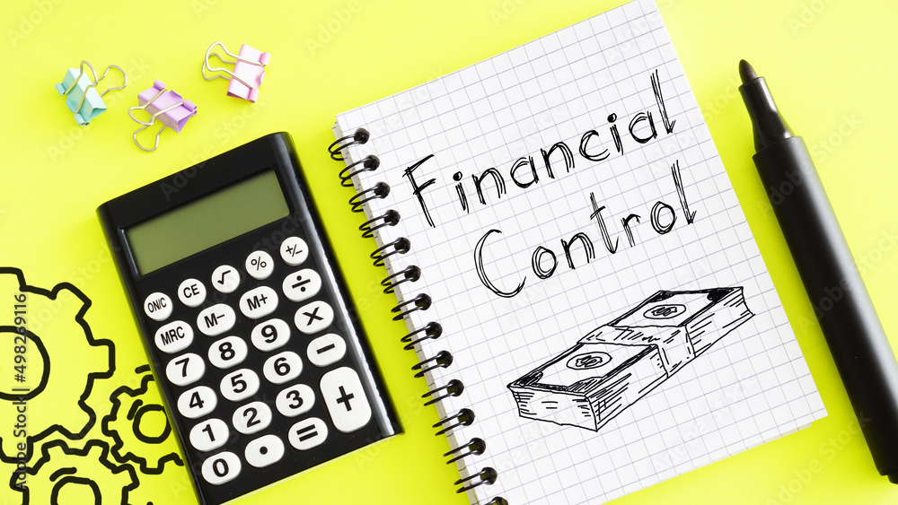 Financial control is shown on the photo using the text Financial control is shown on the photo using the text