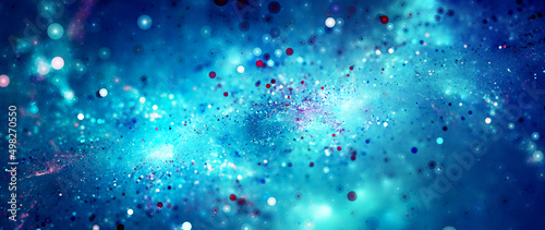 Tela Blue glowing starfield with bokeh widescreen background
