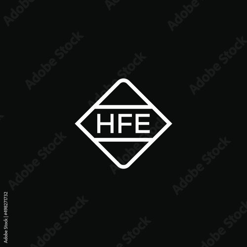 HFE 3 letter design for logo and icon.HFE monogram logo.vector illustration. photo