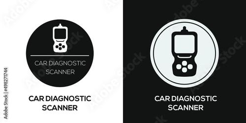 Creative (Car diagnostic scanner) Icon, Vector sign. photo