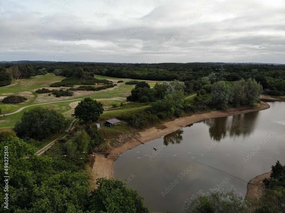 Obraz premium view of the river in the countryside 