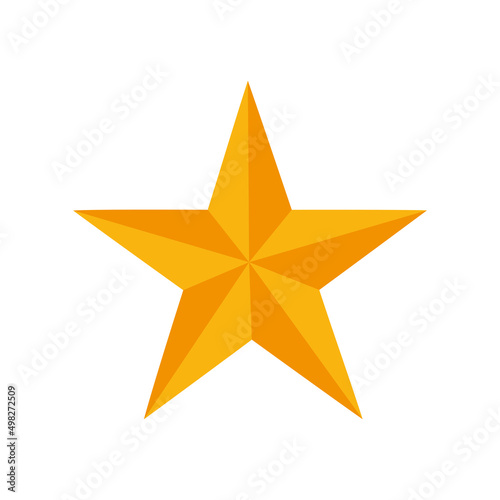 Star icon. Balanced star drawing. Vector illustration. Supereminence. Gold stars. Award icon on white background.