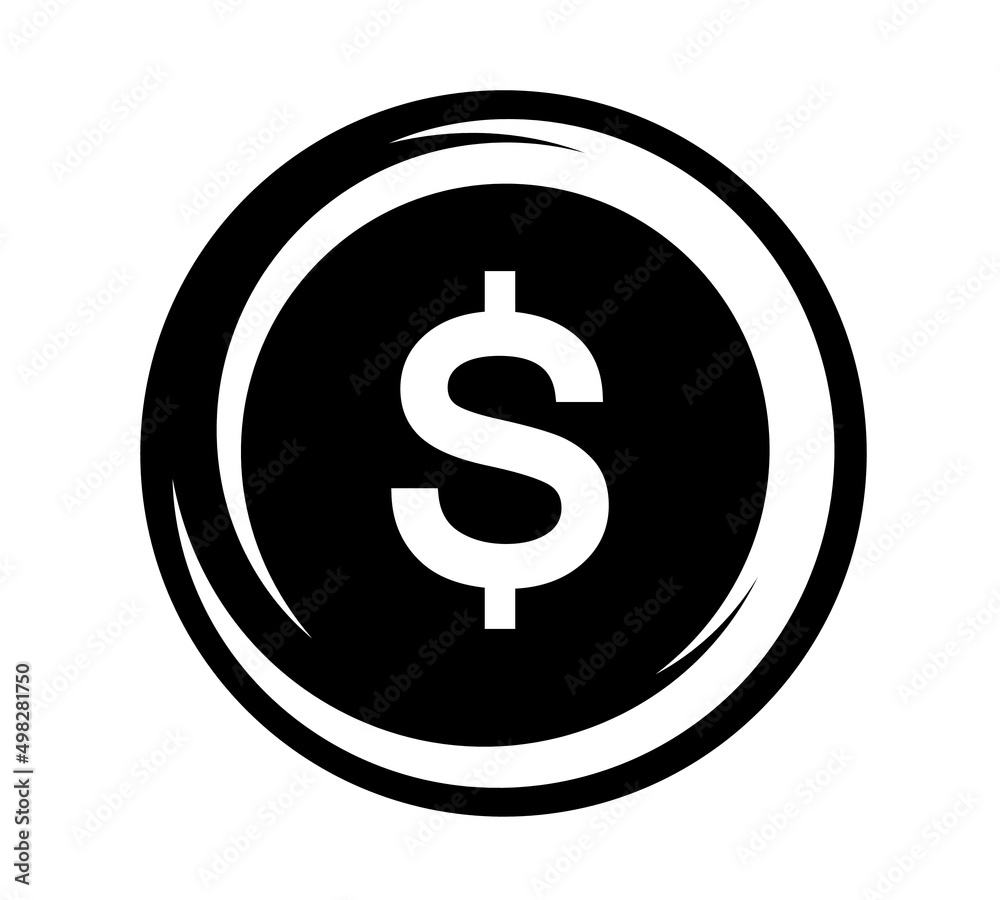 Coin icon. Money design. Gold dollar flat symbol. Vector illustration Coin icon. Money design. Gold dollar flat symbol. Vector illustration