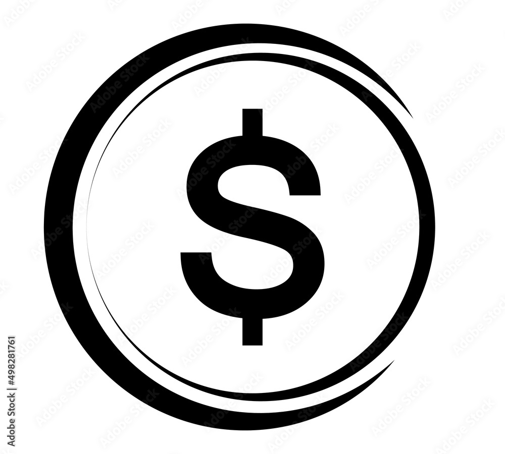 Coin icon. Money design. Gold dollar flat symbol. Vector illustration Coin icon. Money design. Gold dollar flat symbol. Vector illustration