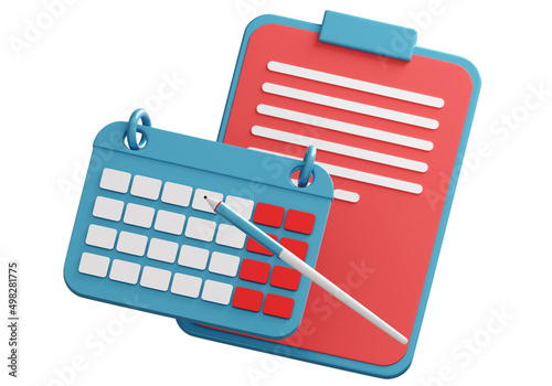 Calendar with pen. Appointm...