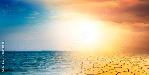 Wechsel von Wüste zu Wasser