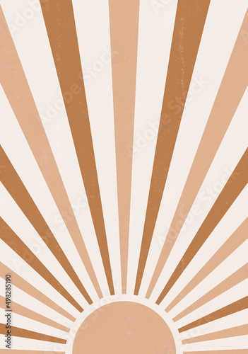 Abstract Sun print boho minimalist printable wall art