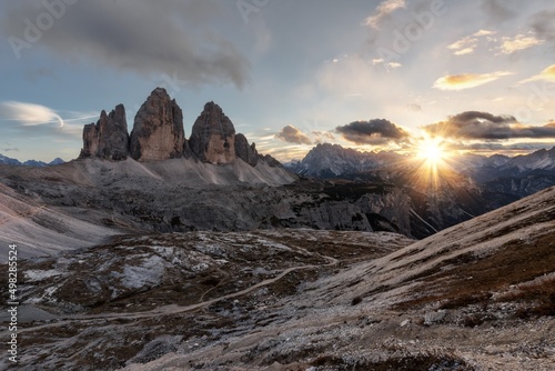 sunset in the mountains