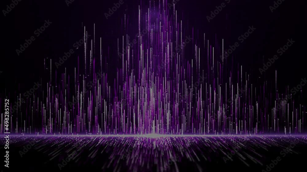 Purple digital lines move up technology digital particle abstract ...