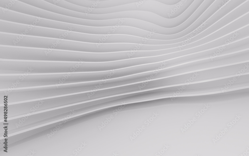 White geometry stripe, minimal background, 3d rendering. White geometry stripe, minimal background, 3d rendering.