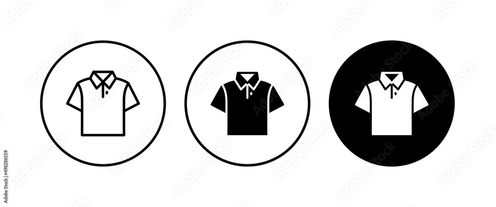 polo shirt icon Sport Training sign. wear and tear, T-shirt human uniform vector icon, modern concept - obrazy, fototapety, plakaty 