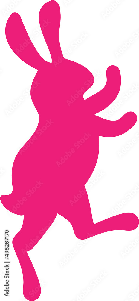 Easter cute rabbit silhouette. Vector cartoon illustration. Easter cute rabbit silhouette. Vector cartoon illustration.