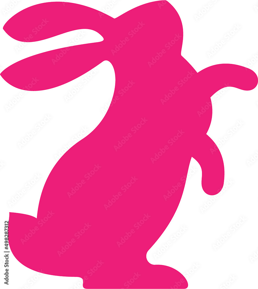 Easter cute rabbit silhouette. Vector cartoon illustration. Easter cute rabbit silhouette. Vector cartoon illustration.