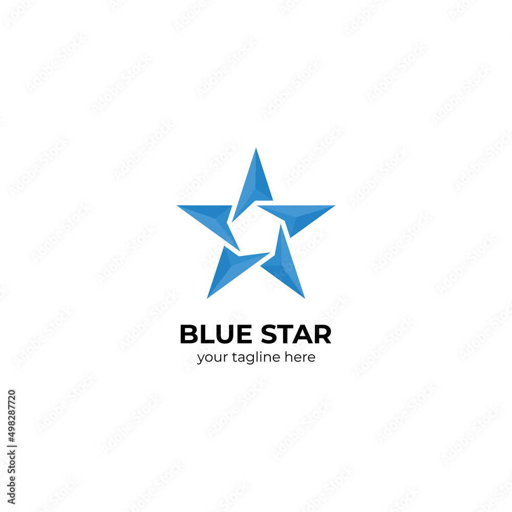 blue star logo design template vector, star logo inspiration blue star logo design template vector, star logo inspiration