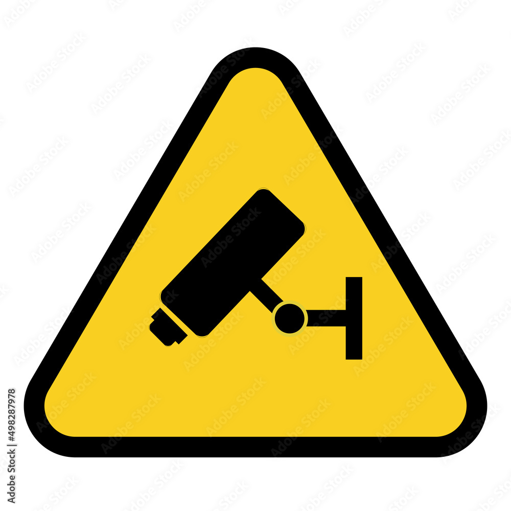 24 hours video surveillance. Vector video surveillance sign with the inscription. Empty outline, flat style. 24 hours video surveillance. Vector video surveillance sign with the inscription. Empty outline, flat style.
