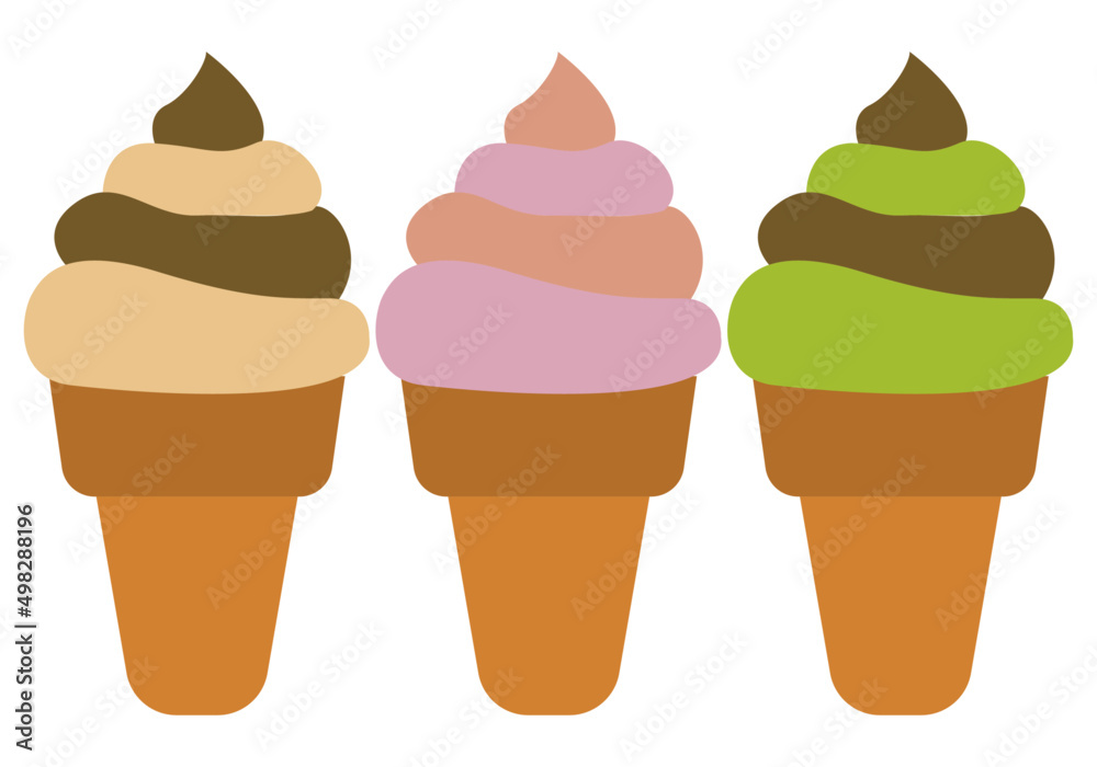 Helados de saberos en fondo blanco de distinto tipo. Helados de saberos en fondo blanco de distinto tipo.