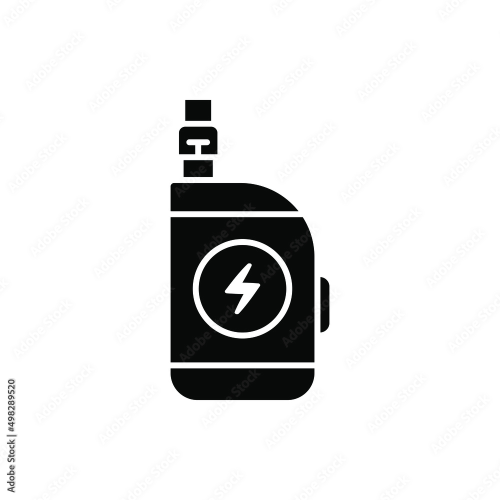 Vape, vaporizer, electric cigarette flat icon isolated on white background. Vector illustration Vape, vaporizer, electric cigarette flat icon isolated on white background. Vector illustration
