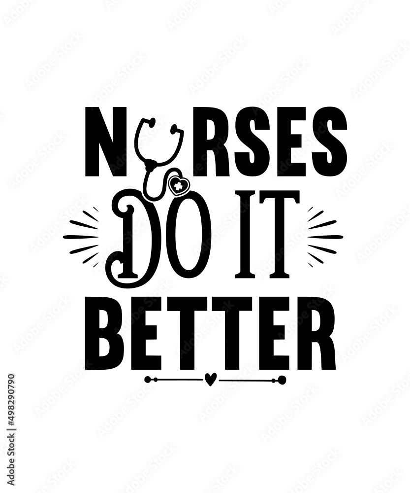Obraz premium Nurse SVG Bundle, Nurse Quotes SVG, Doctor Svg, Nurse Superhero, Nurse Svg Heart, Nurse Life, Stethoscope, Cut Files For Cricut, Silhouette