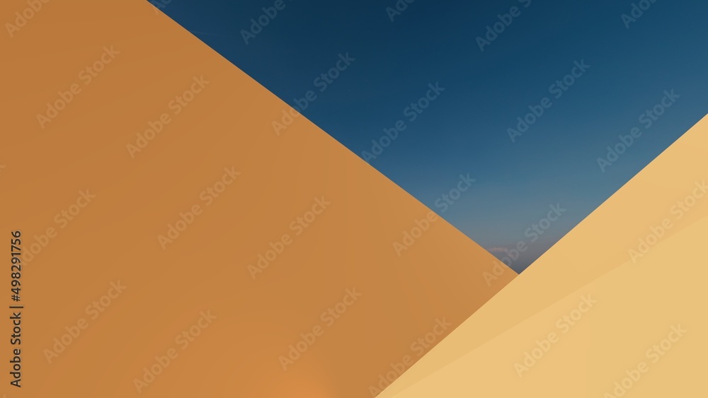 Abstract background yellow pyramids and blue sky Abstract background yellow pyramids and blue sky