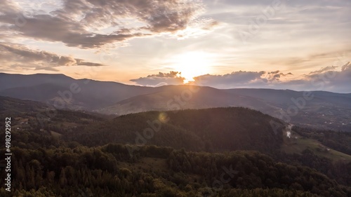 Summer Carpathian mountains in Ukraine