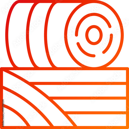 Hay Bale Icon Style