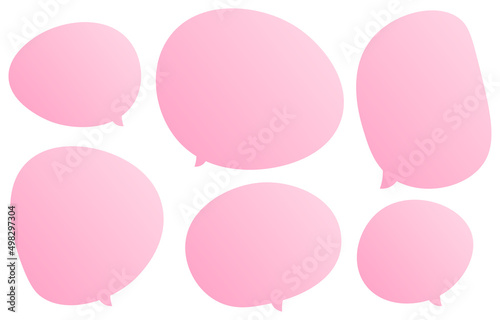 Set speech bubbles on white background. chat box or chat vector square and doodle message or communication icon Cloud speaking for comics and minimal message dialog