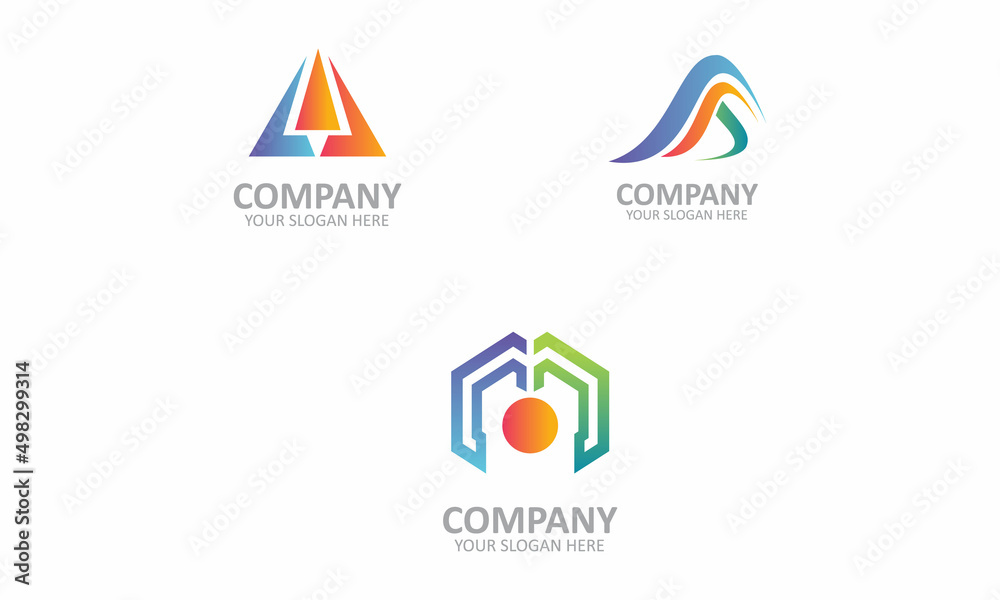 Creative Set Of AAO letter logo design Creative Set Of AAO letter logo design