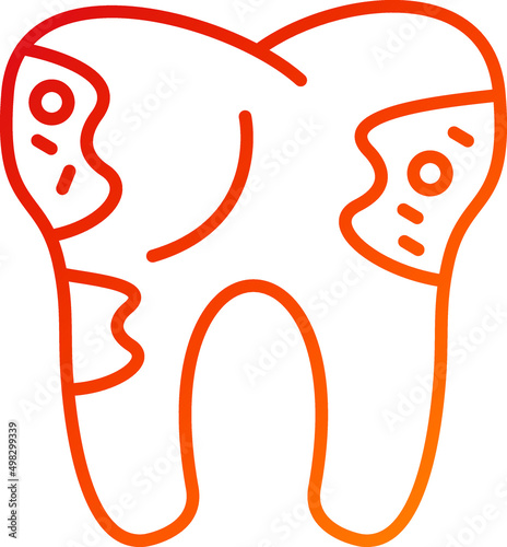 Tooth Decayed Icon Style