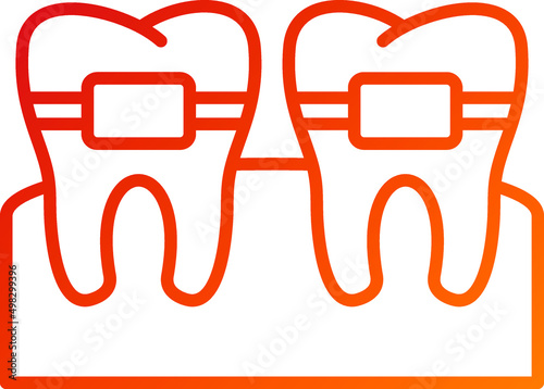 Tooth Braces Icon Style