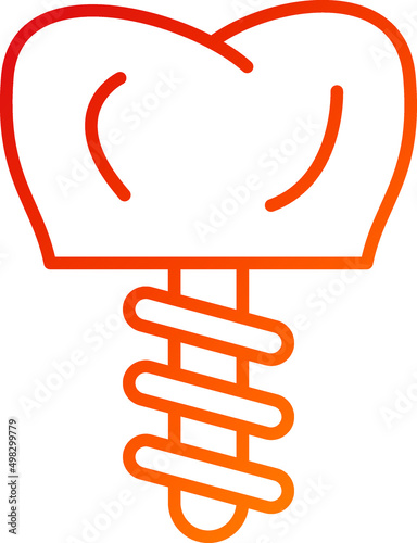 Dental Implant Icon Style