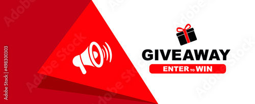 giveaway sign on white background	