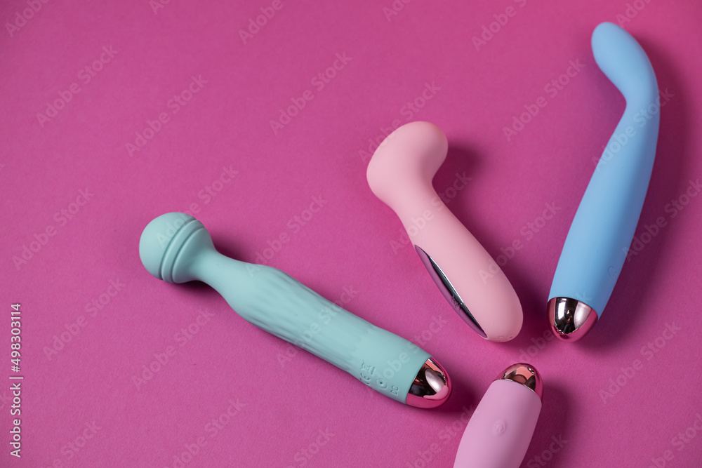 Sex toys. Many vibrators on a bright background. Useful for adult and sex shop Sex toys. Many vibrators on a bright background. Useful for adult and sex shop