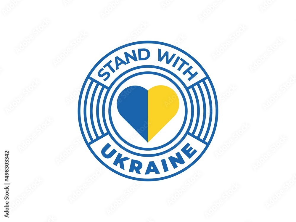 Ukraine flag heart with stand with ukraine Ukraine flag heart with stand with ukraine