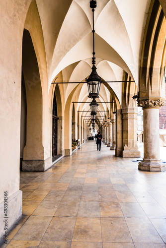 Tablou canvas passage in the cloth hall in Krakow