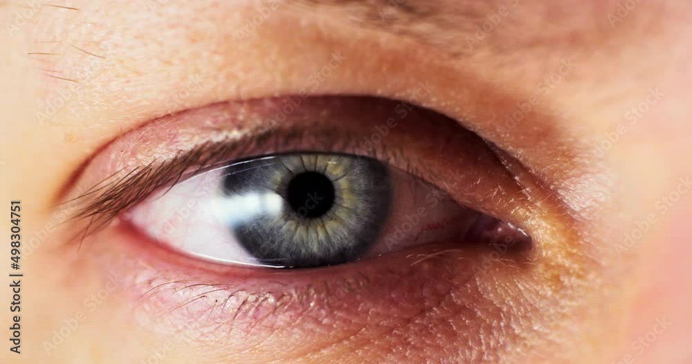 Blue eye of a young mature woman close-up. Blue eye of a young mature woman close-up.