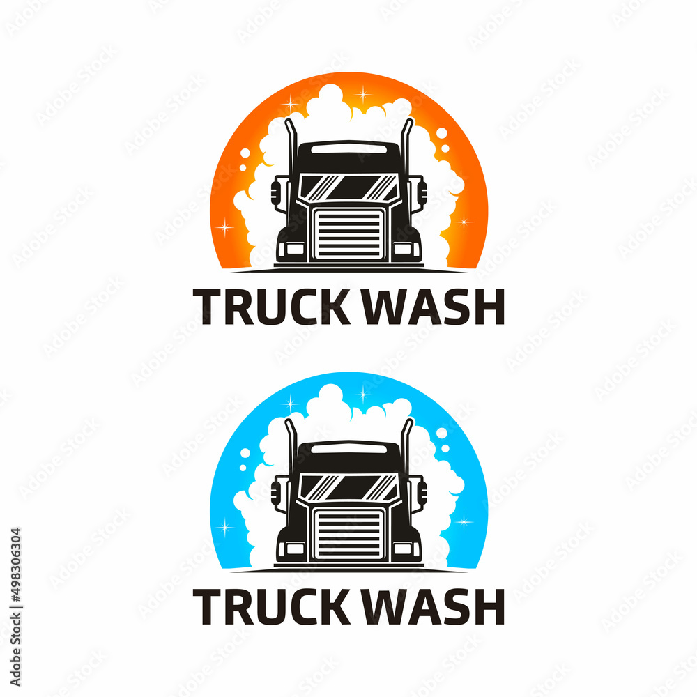 truck wash logo template designs vector Stock Vector Adobe Stock