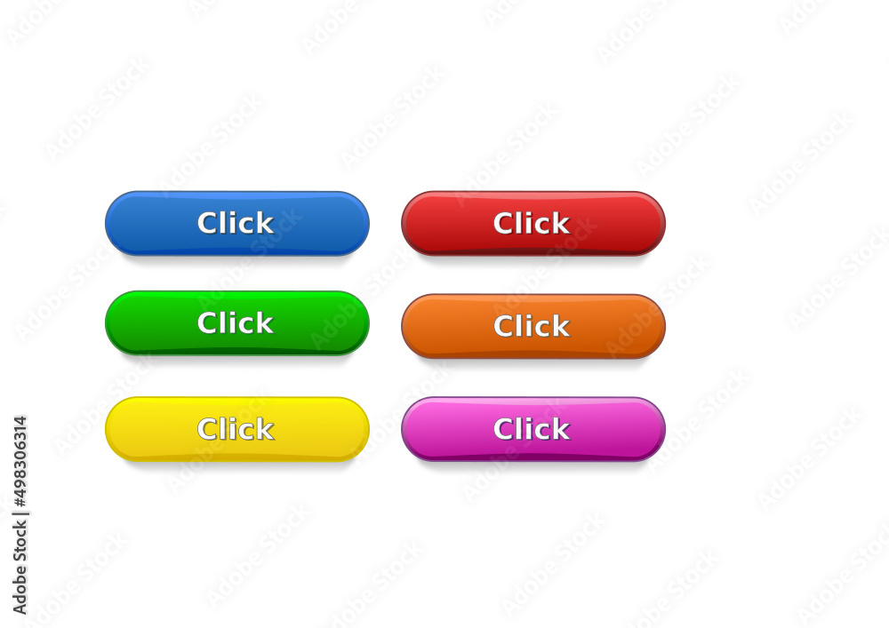 Clic bouton web, Click Here Button with Click cursor.

