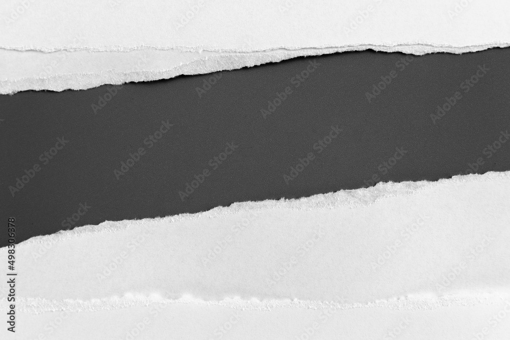 white torn paper on black background. collection paper rip white torn paper on black background. collection paper rip