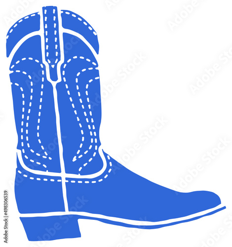 Vintage Cowboy Boot Vector