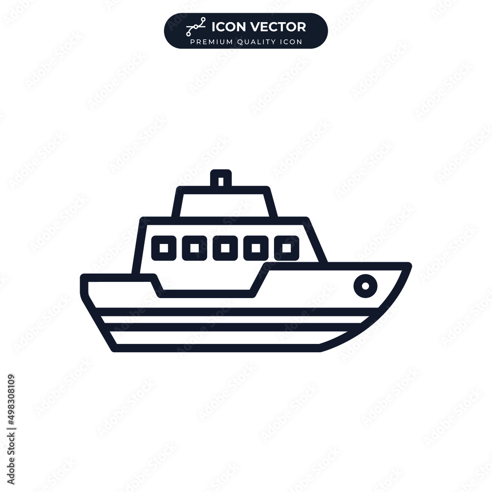 ship icon symbol template for graphic and web design collection logo vector illustration