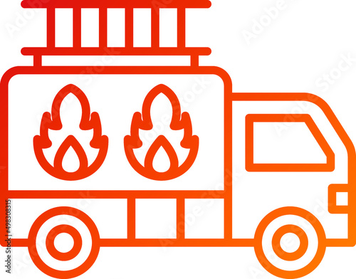 Fire Truck Icon Style